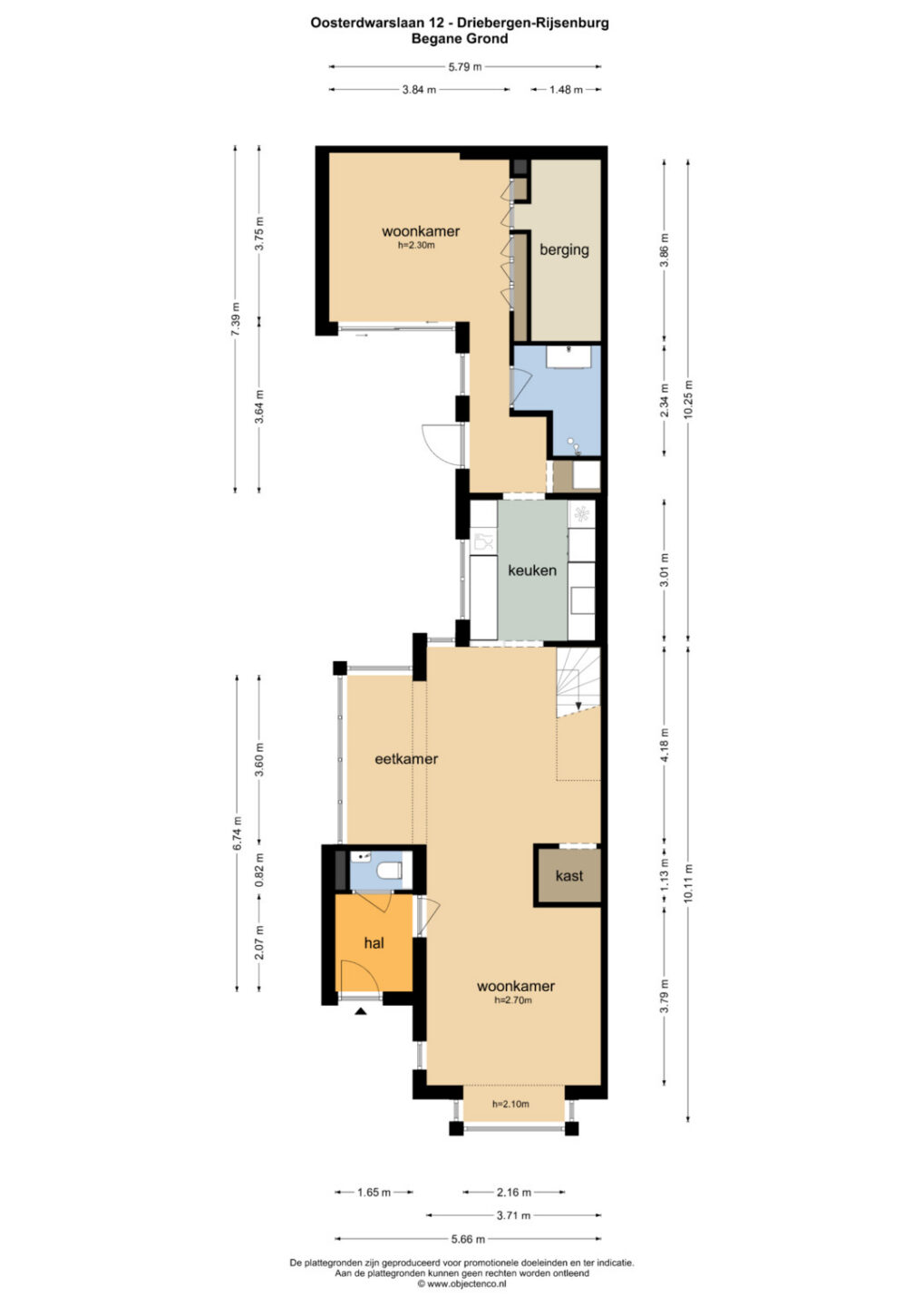 Plattegrond – Oosterdwarslaan 12