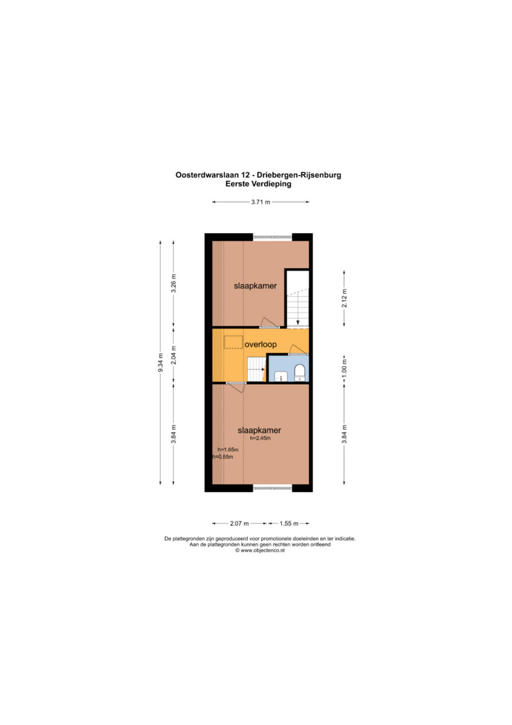 Plattegrond – Oosterdwarslaan 12
