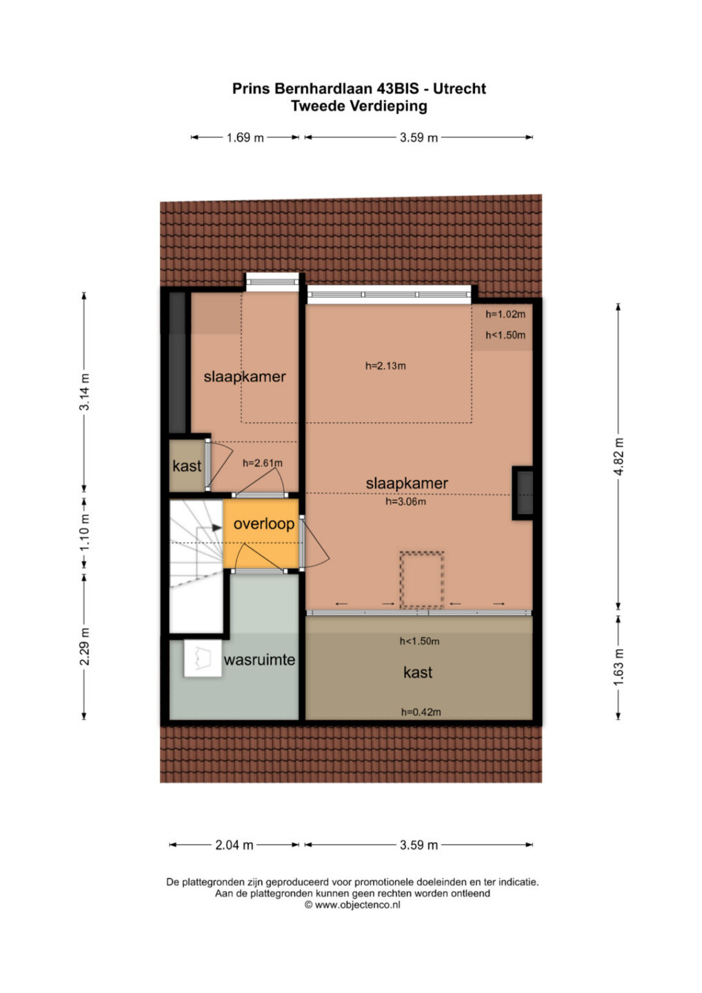 Plattegrond – Prins Bernhardlaan 43 BS