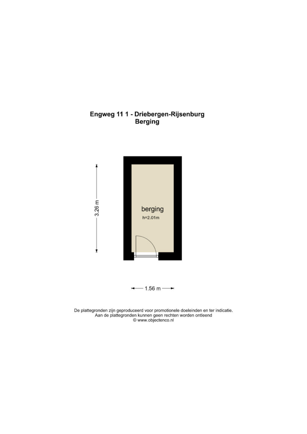 Plattegrond – Engweg 11 I