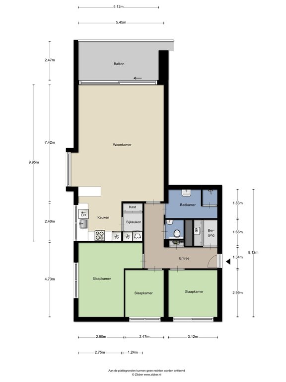 Plattegrond – Wulfert Floorlaan 28