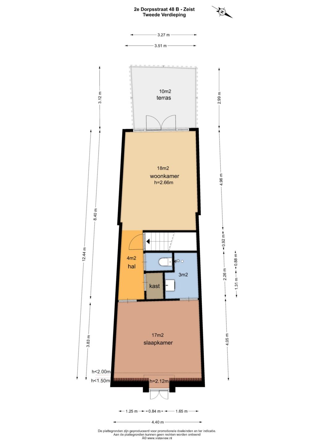 Plattegrond – 2e Dorpsstraat 48 B