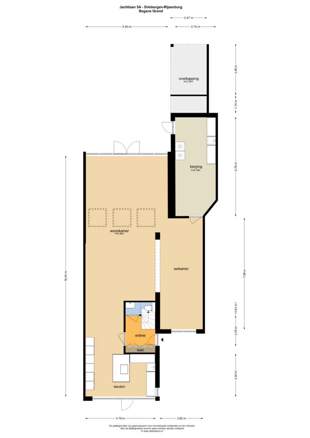 Plattegrond – Jachtlaan 5 a